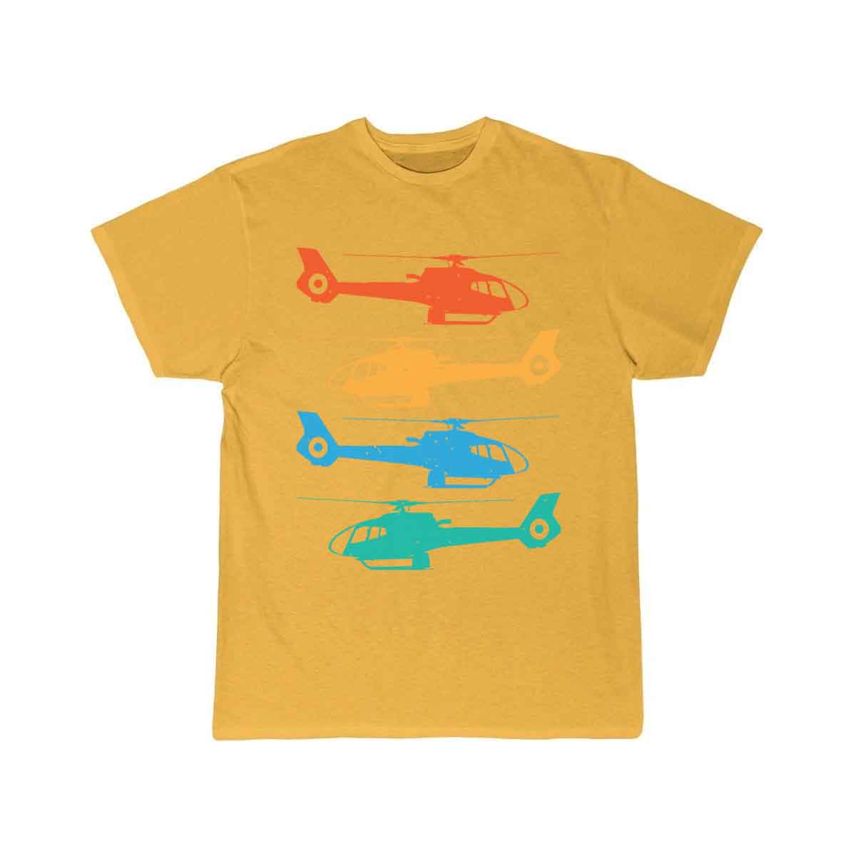 Retro Sunset Helicopter T-SHIRT A V 8 R