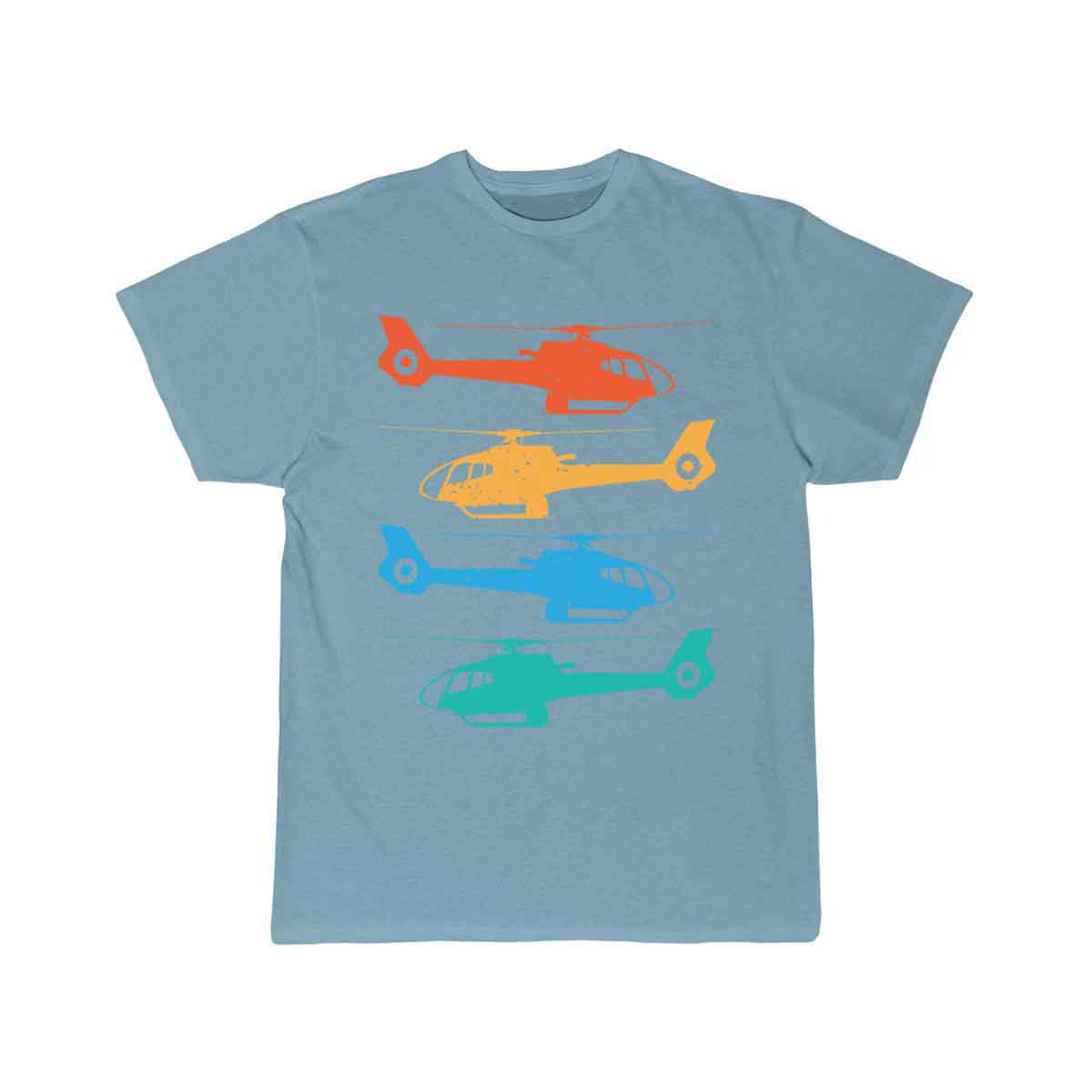 Retro Sunset Helicopter T-SHIRT A V 8 R