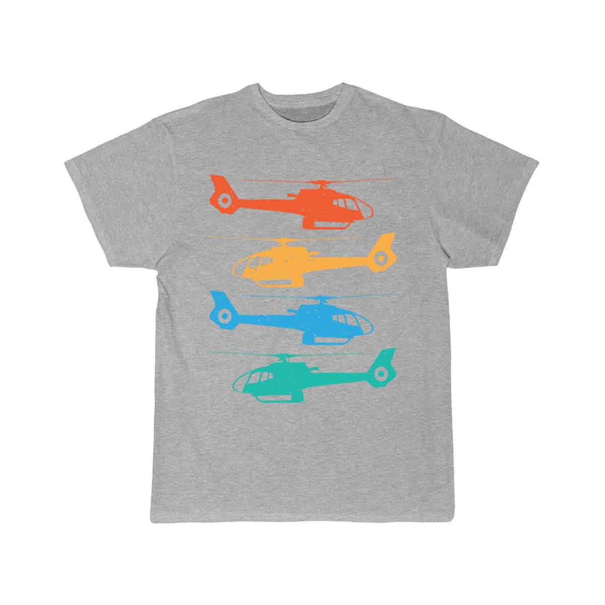 Retro Sunset Helicopter T-SHIRT A V 8 R