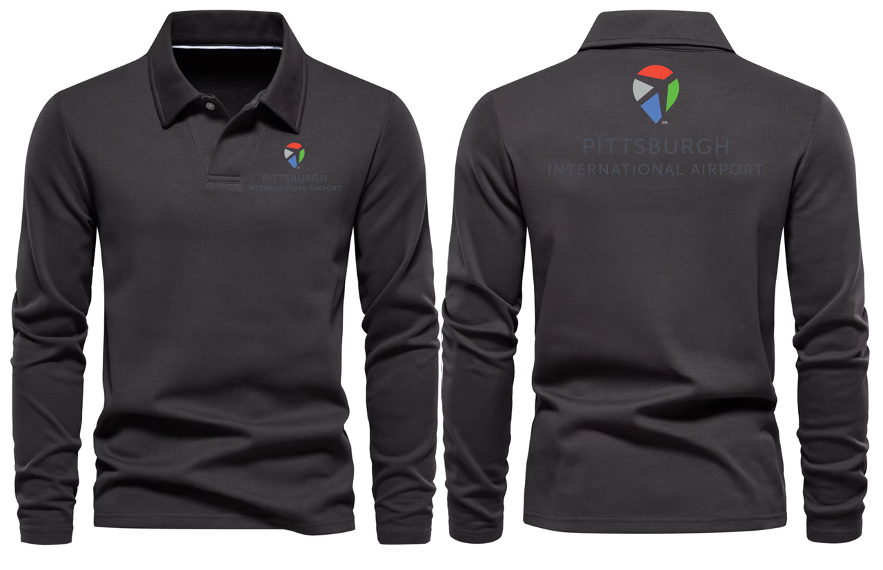 PITTSBURGH AIRPORT LONG SLEEVE  POLO