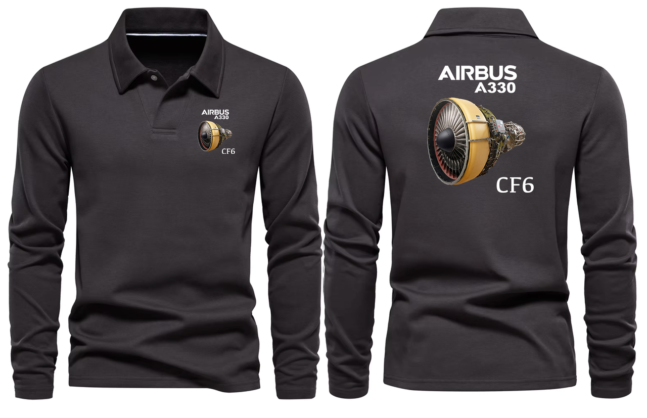 AIRBUS A330 CF6 LONG SLEEVE  POLO