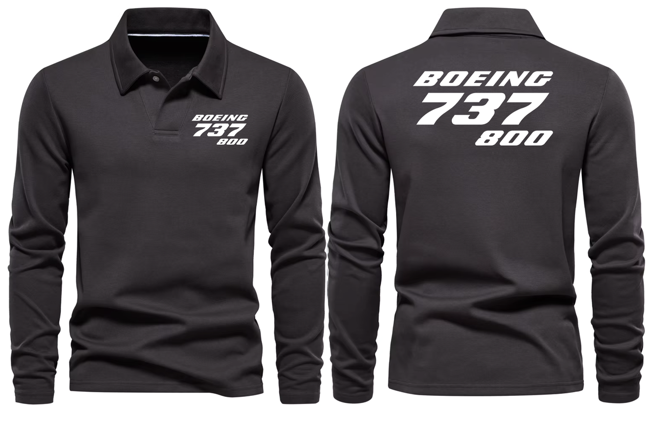 BOEING 737 800 LONG SLEEVE  POLO