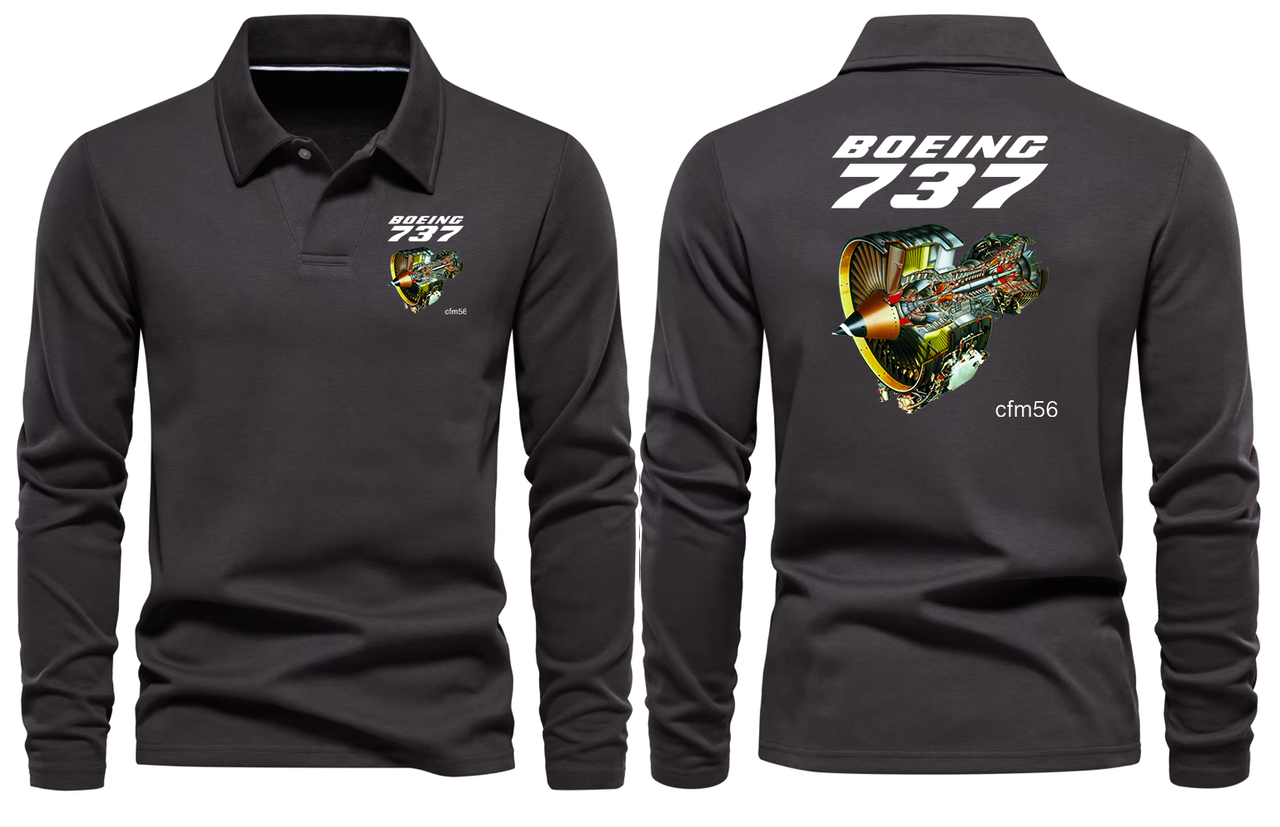 BOEING 737 LONG SLEEVE  POLO