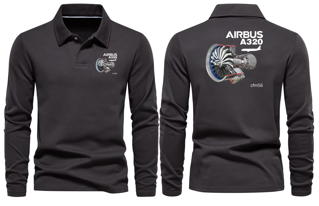 AIRBUS A320 CFM56 LONG SLEEVE  POLO