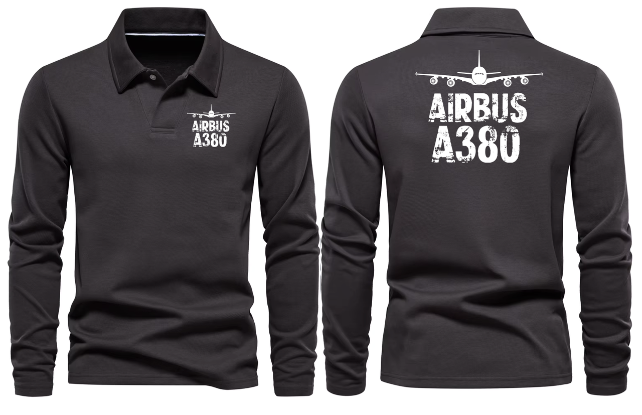 AIRBUS A380 LONG SLEEVE  POLO