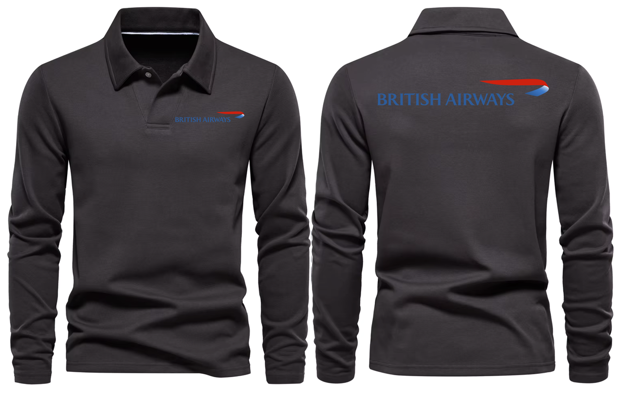 BRITISH AIRLINES LONG SLEEVE  POLO 1