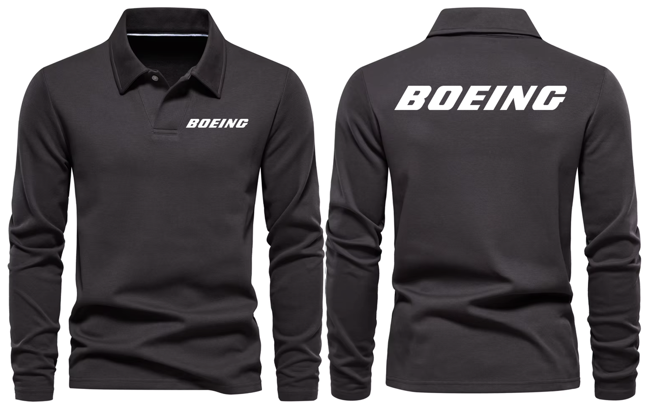 BOEING LONG SLEEVE  POLO