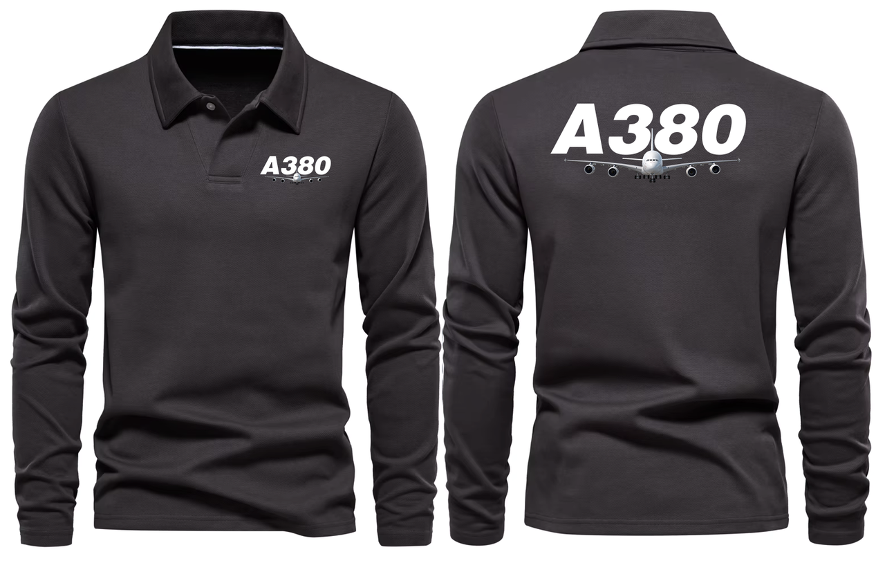 AIRBUS A380 LONG SLEEVE  POLO