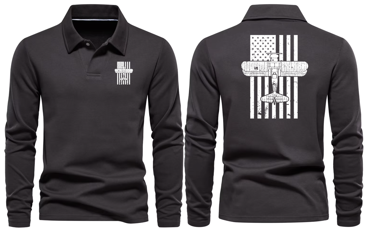 BOEING LONG SLEEVE  POLO