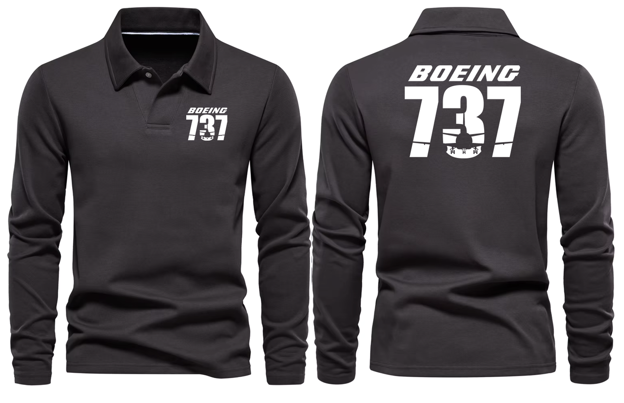 BOEING 737 LONG SLEEVE  POLO