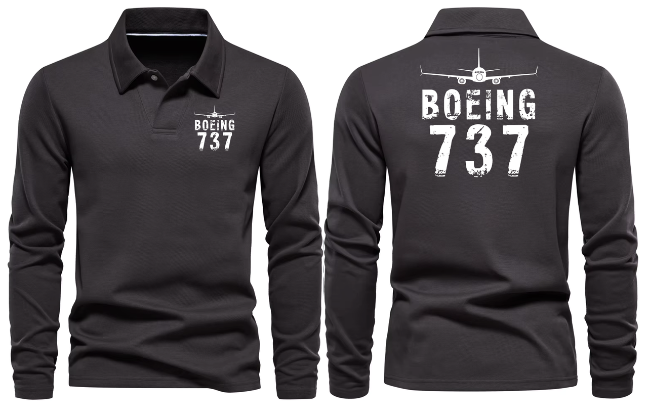 BOEING 737 LONG SLEEVE  POLO