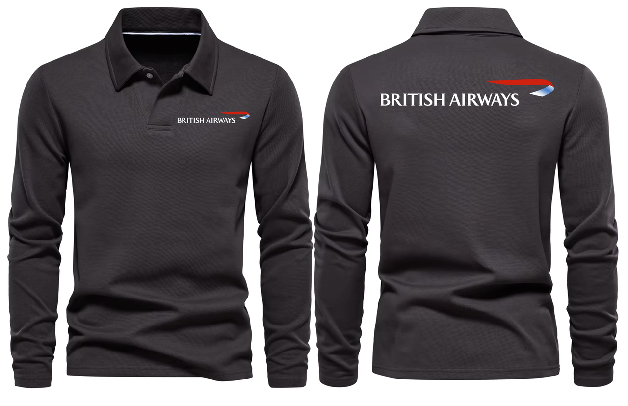 BRITISH AIRWAYS LONG SLEEVE  POLO