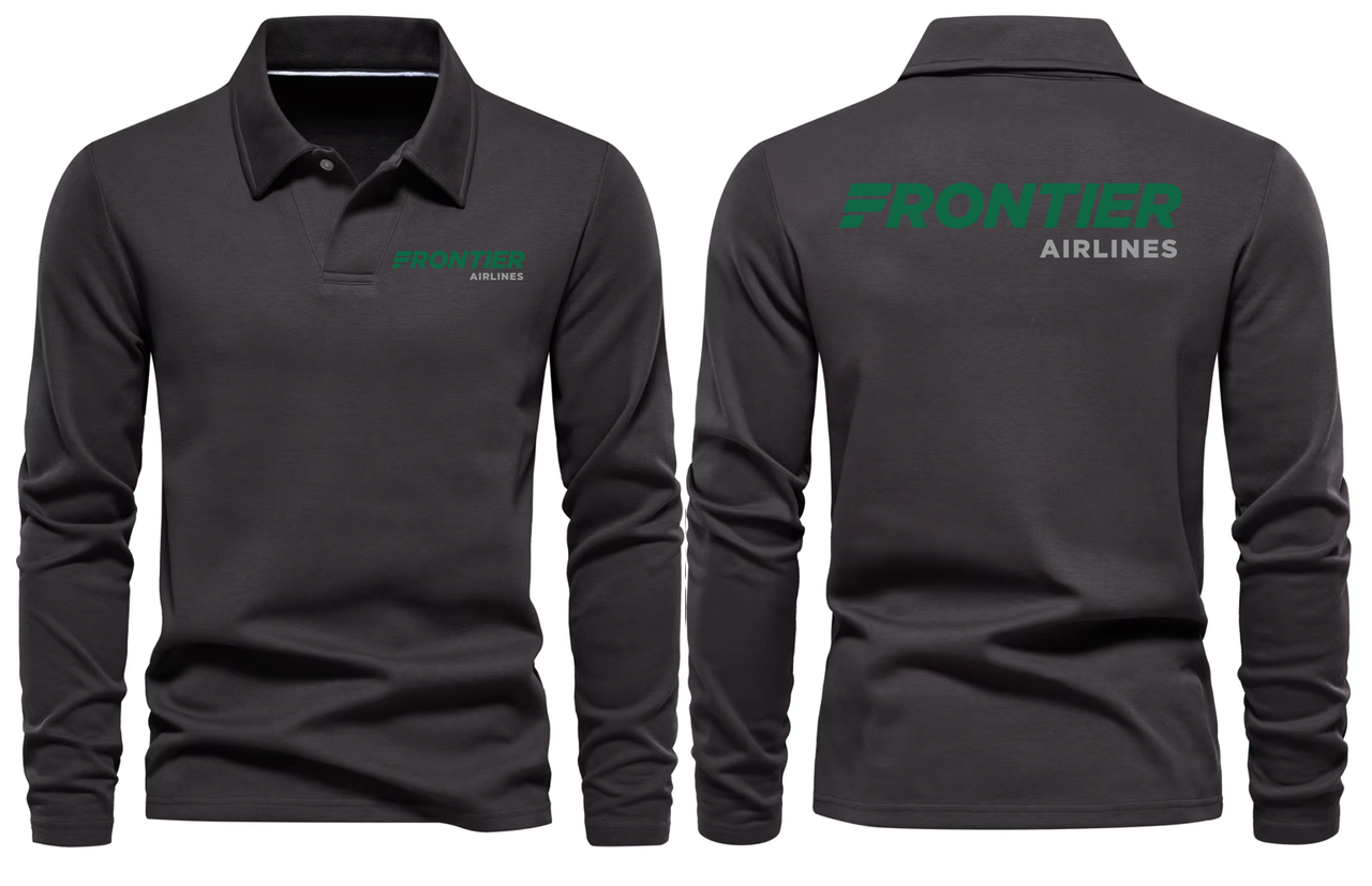 FRONTIER AIRLINES LONG SLEEVE  POLO