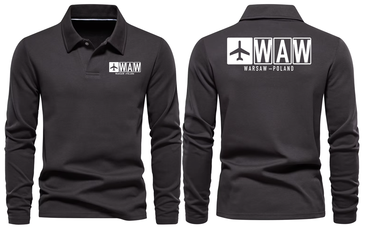 WAW AIRPORT LONG SLEEVE POLO
