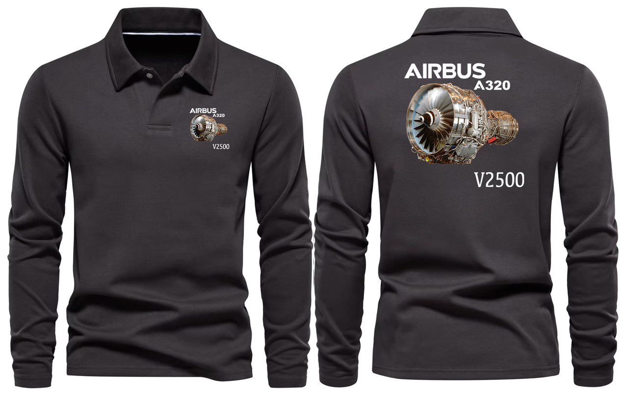 AIRBUS A320 V2500 LONG SLEEVE  POLO