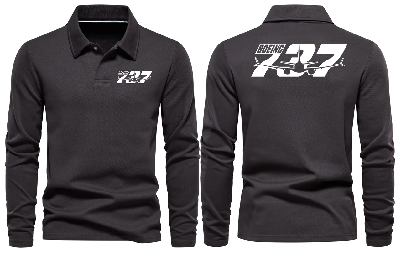 BOEING 737 LONG SLEEVE  POLO
