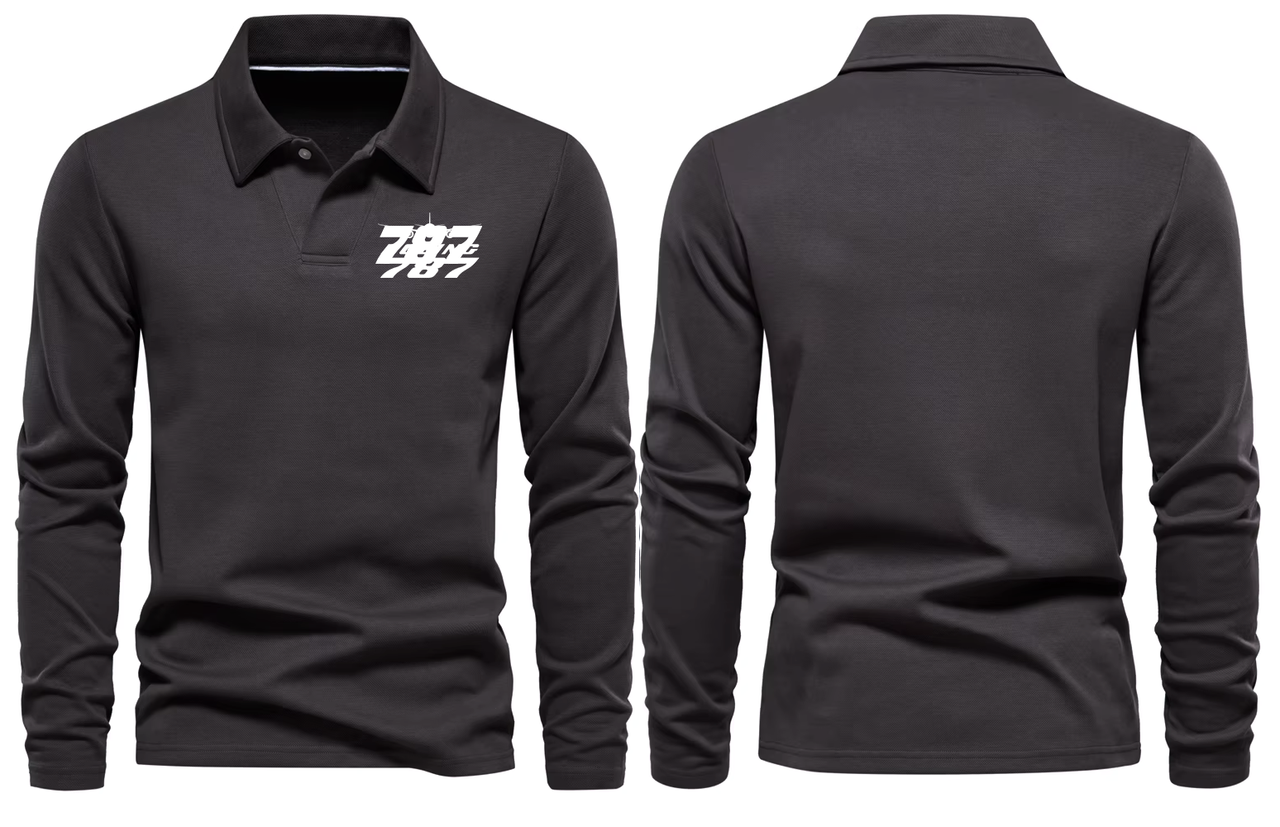 BOEING 787  LONG SLEEVE  POLO