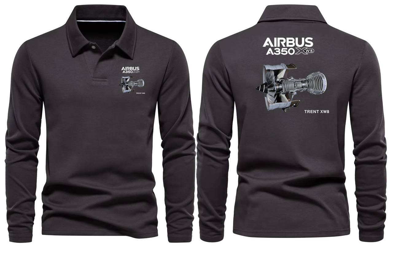 AIRBUS 350 TRENT XWB LONG SLEEVE  POLO