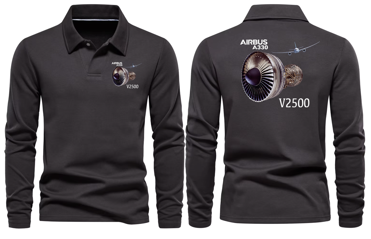 AIRBUS A330 V2500 LONG SLEEVE  POLO