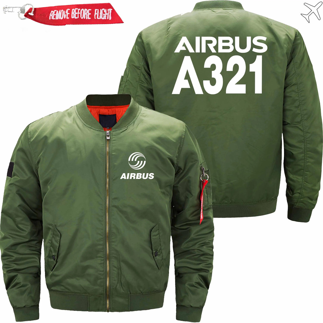 AIRBUS A321 Ma-1 Bomber Jacket Flight Jacket Aviator Jacket THE AV8R