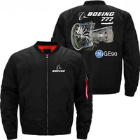 Thumbnail for Boeing 777 GE90 Ma-1 Bomber Jacket Flight Jacket Aviator Jacket THE AV8R