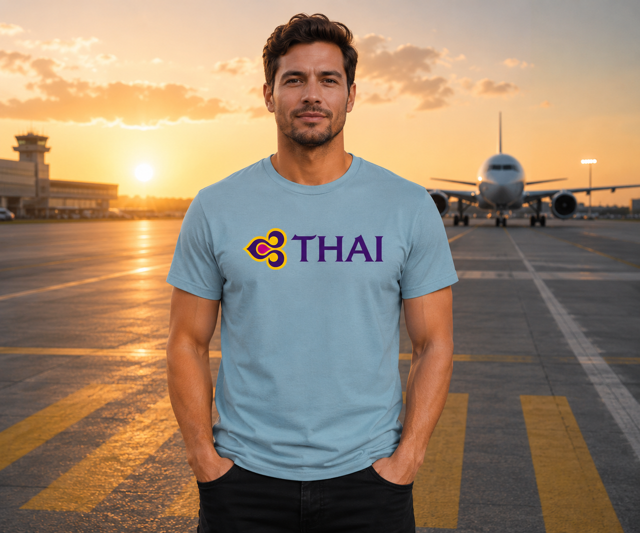 THAI  AIRLINE T-SHIRT 1