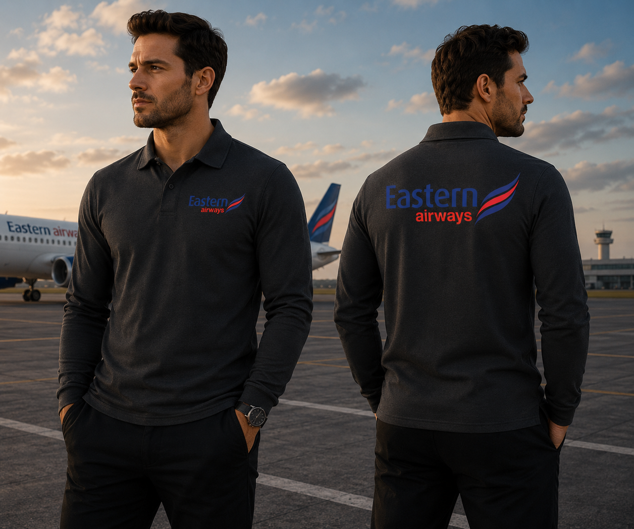 EASTERN AIRWAYS LONG SLEEVE  POLO
