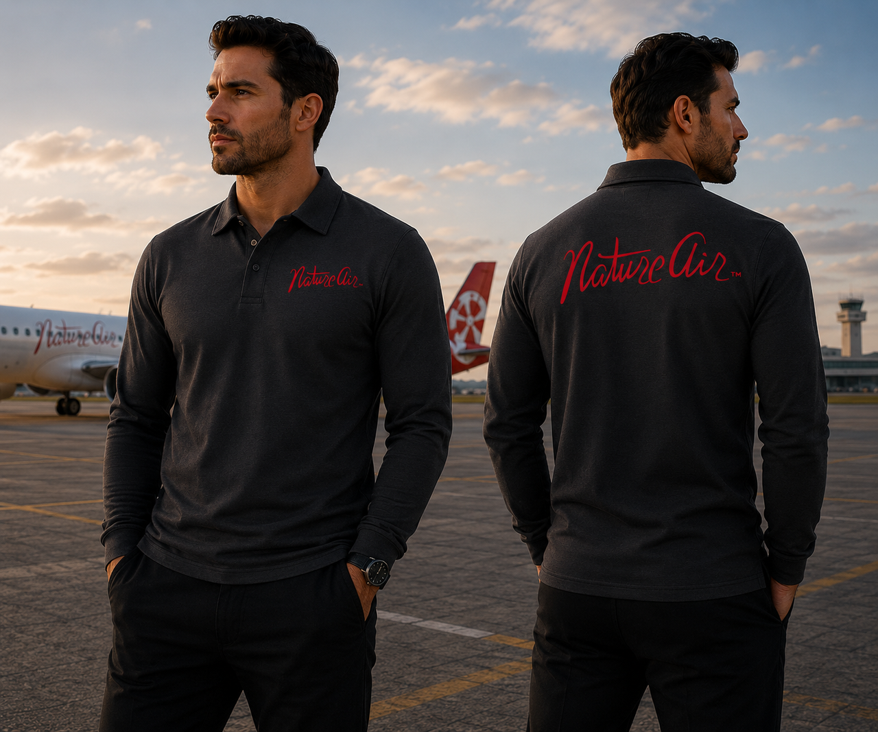 NATURE AIR LONG SLEEVE  POLO