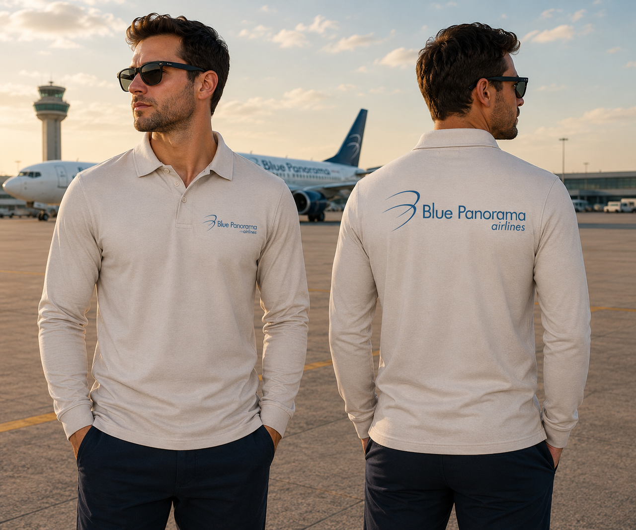 PANORMA AIRLINES LONG SLEEVE  POLO