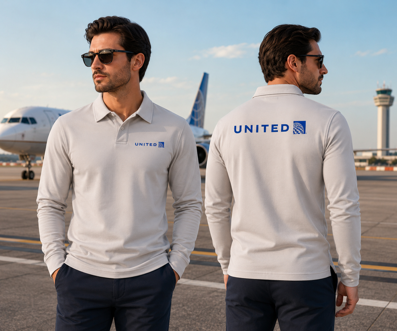 UNTIED AIRWAYS LONG SLEEVE  POLO