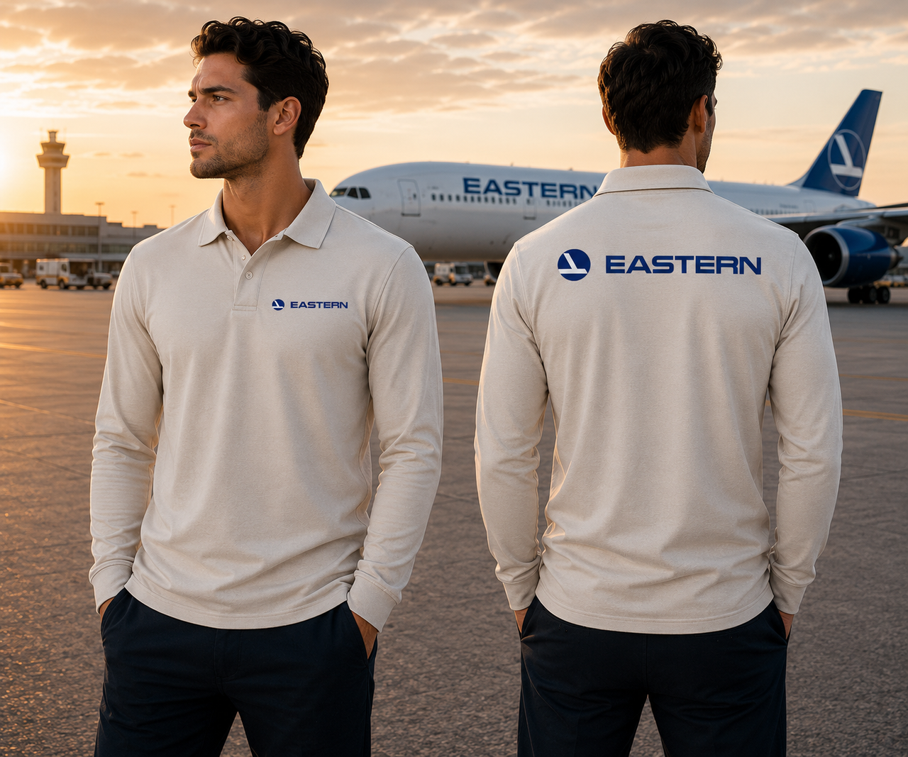EASTERN AIRLINES LONG SLEEVE  POLO