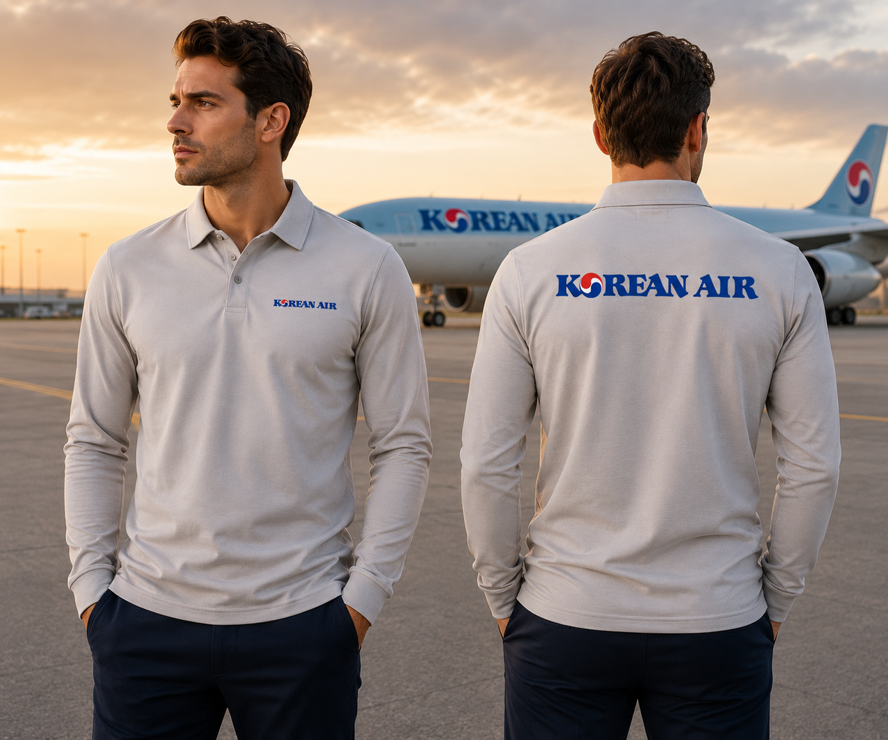 AIR KOREAN LONG SLEEVE  POLO