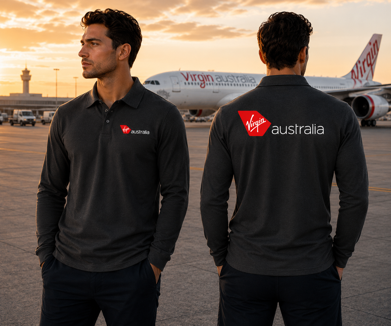 AUSTRALIA LONG SLEEVE  POLO