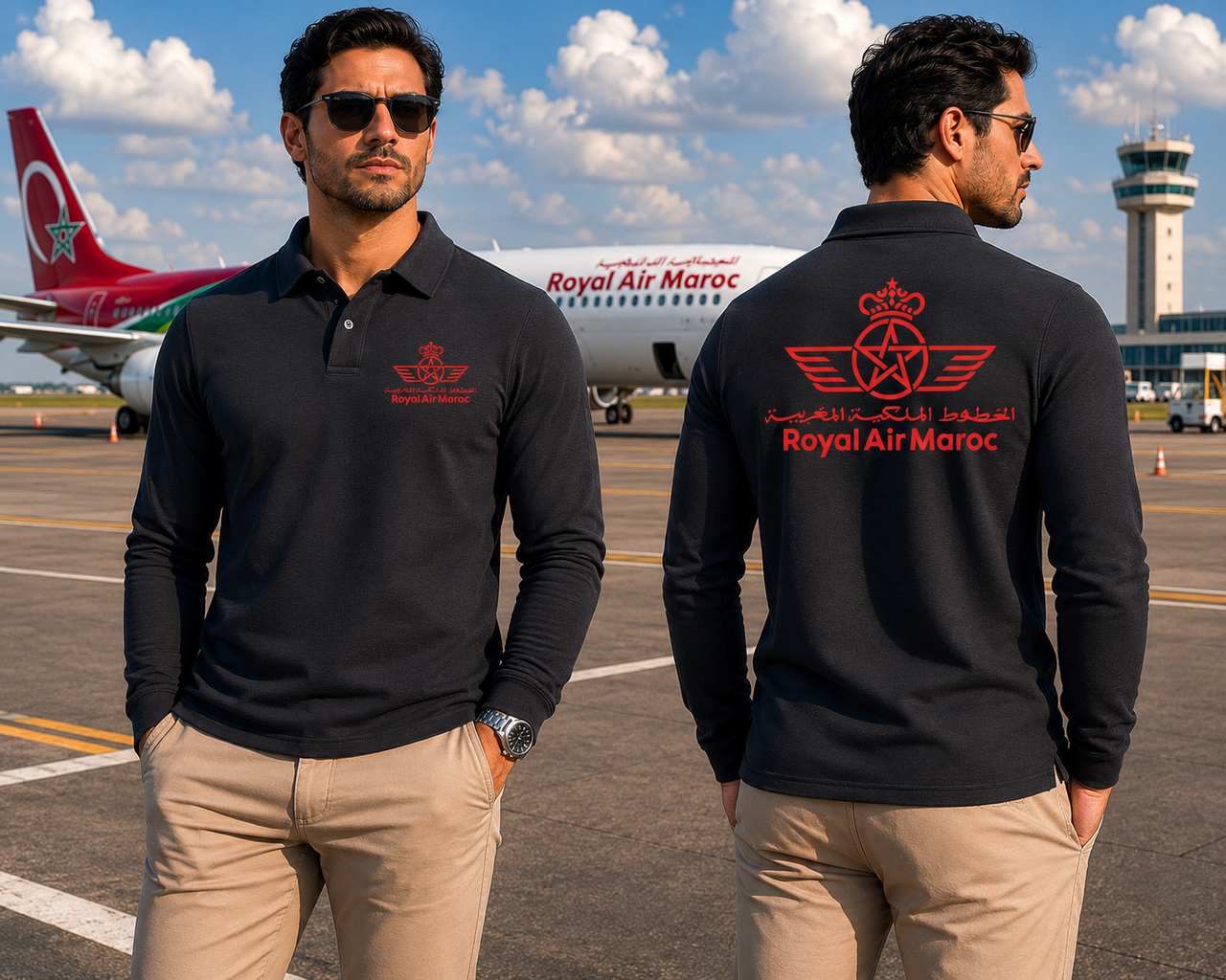 ROYAL AIR MARCO LONG SLEEVE  POLO