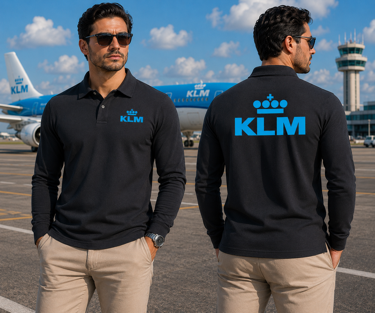 KLM AIRLONG SLEEVE  POLO