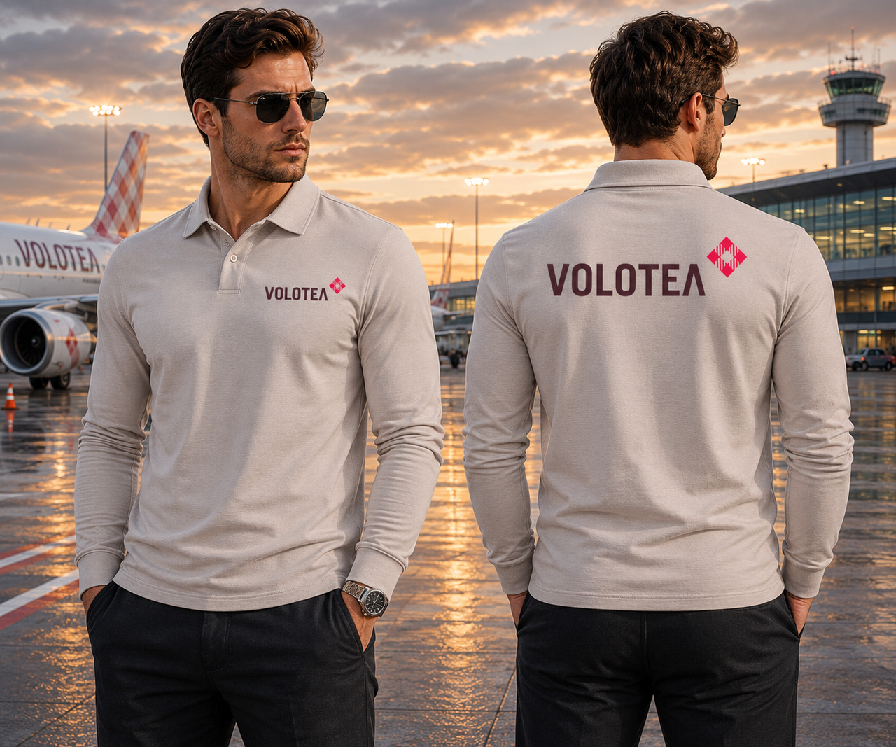 VOLOTEA LONG SLEEVE  POLO