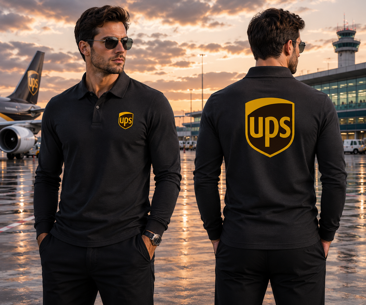 UPS AIR  LONG SLEEVE  POLO