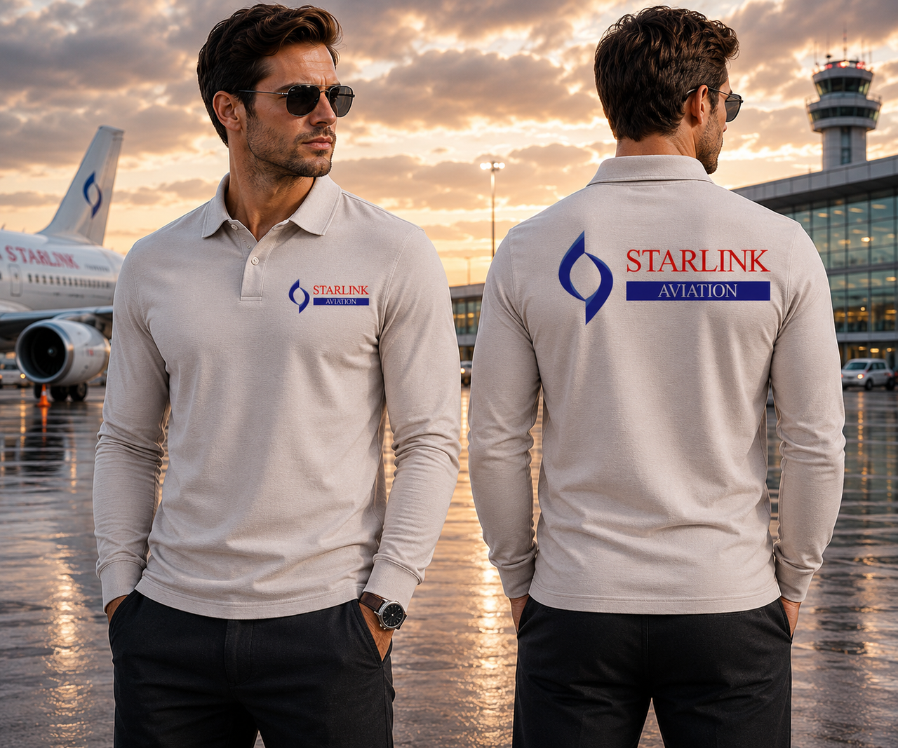 STARLINK  LONG SLEEVE  POLO