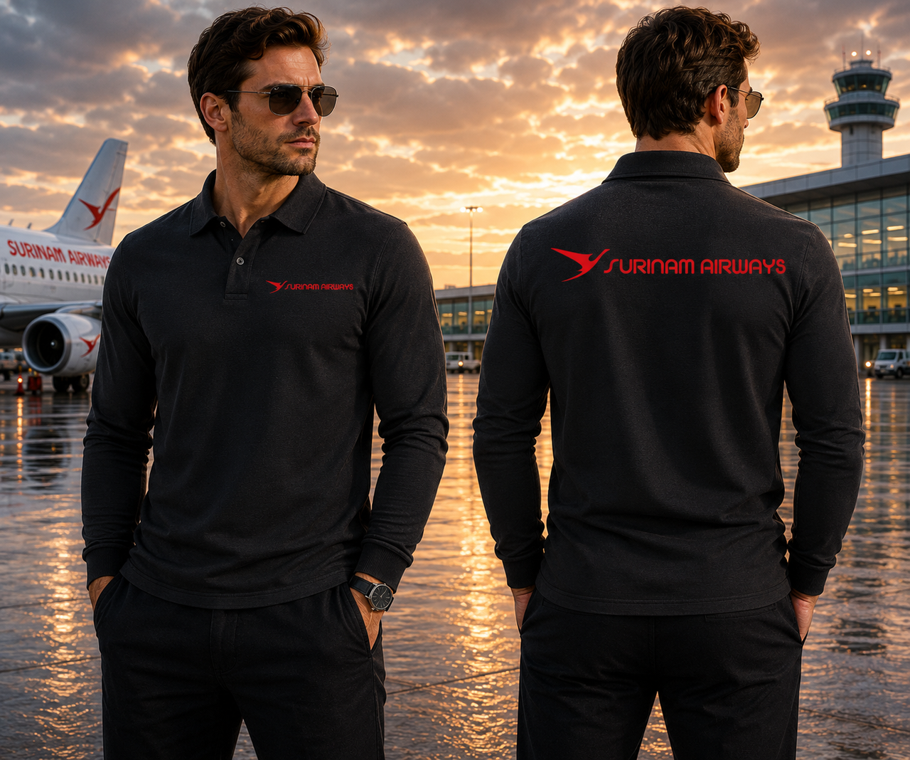 SURIYANAM AIRWAYS LONG SLEEVE  POLO