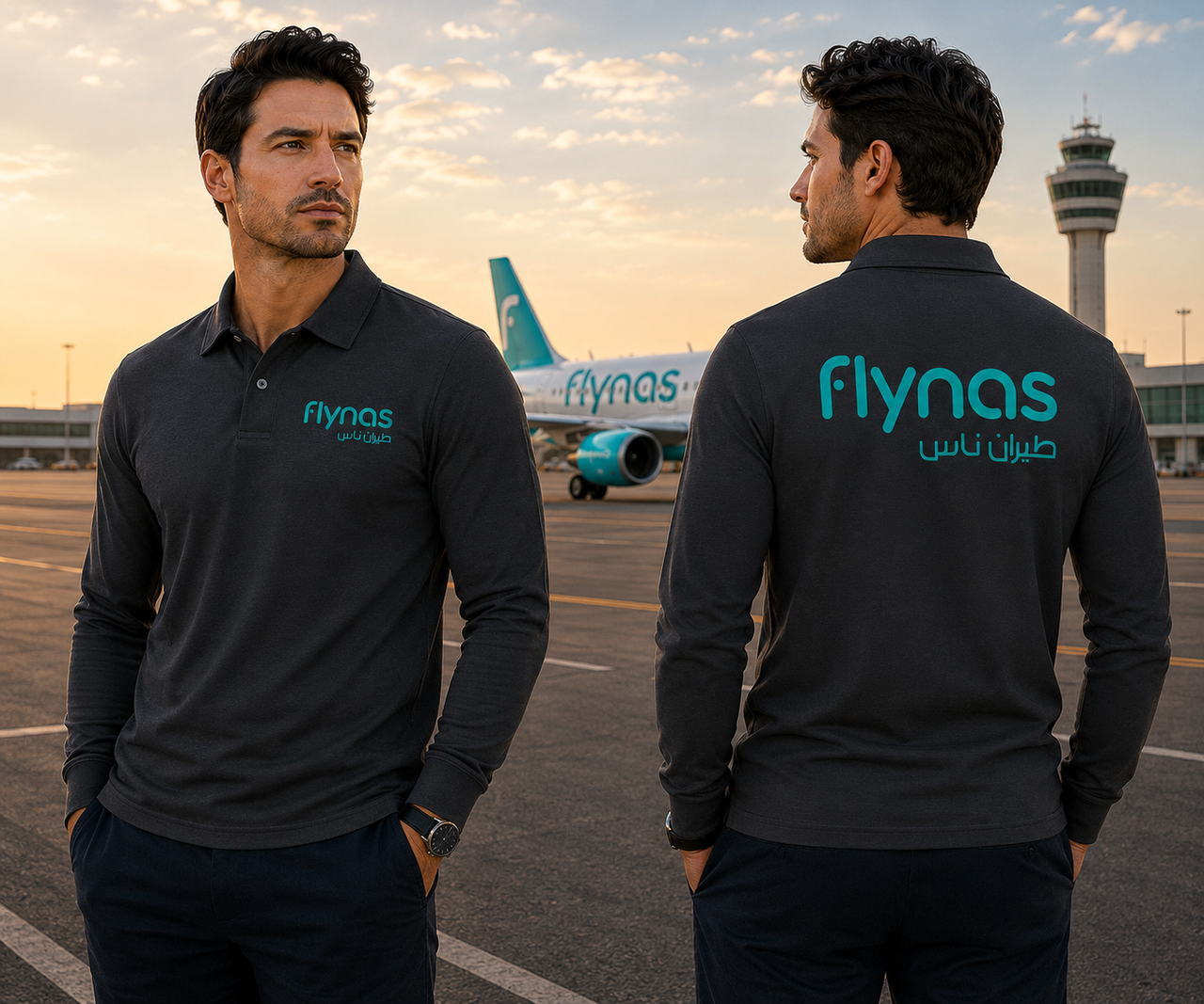 FLYNAS  LONG SLEEVE  POLO