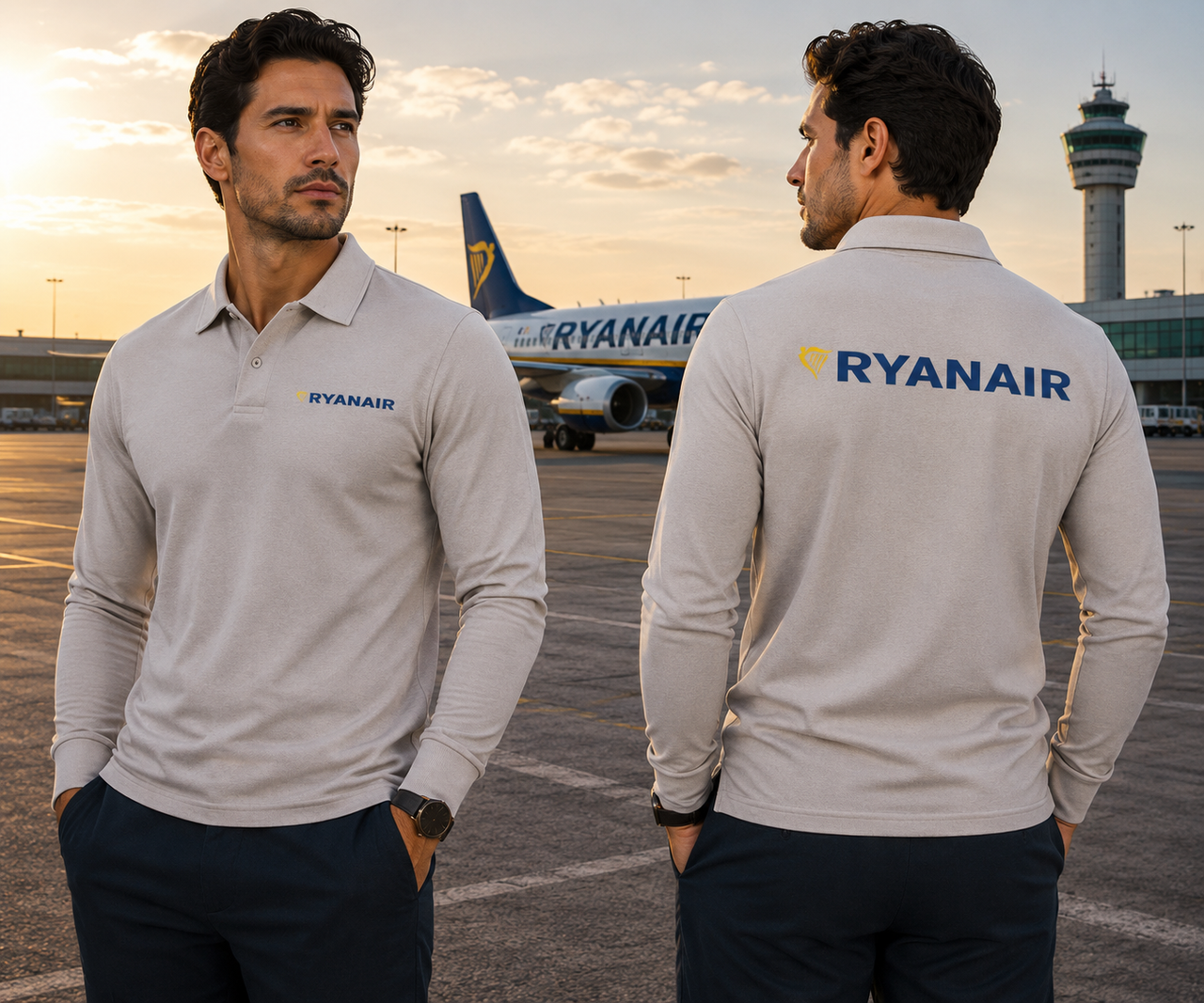 RYAN AIR LONG SLEEVE  POLO