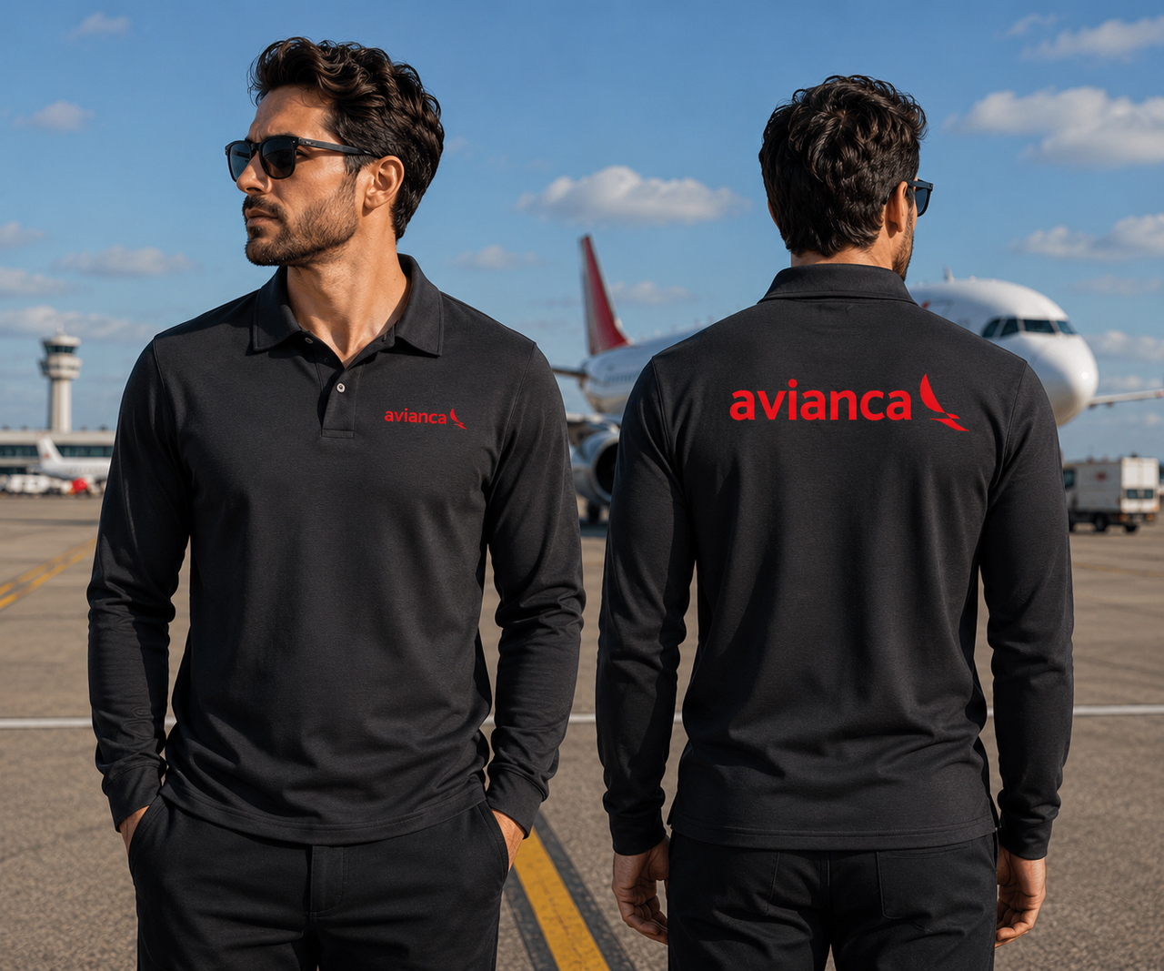AVEIANCA AIRLINES LONG SLEEVE  POLO
