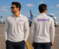 Thumbnail for AVELO  AIRWAYS LONG SLEEVE  POLO 01