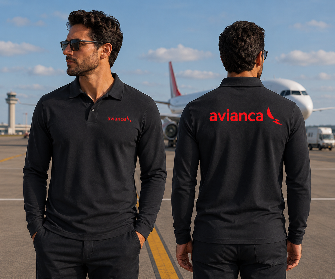 AVIANCA AIRWAYS LONG SLEEVE  POLO