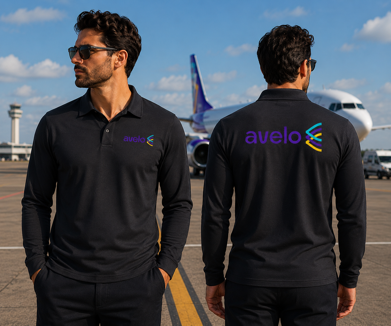 AVELO LONG SLEEVE  POLO