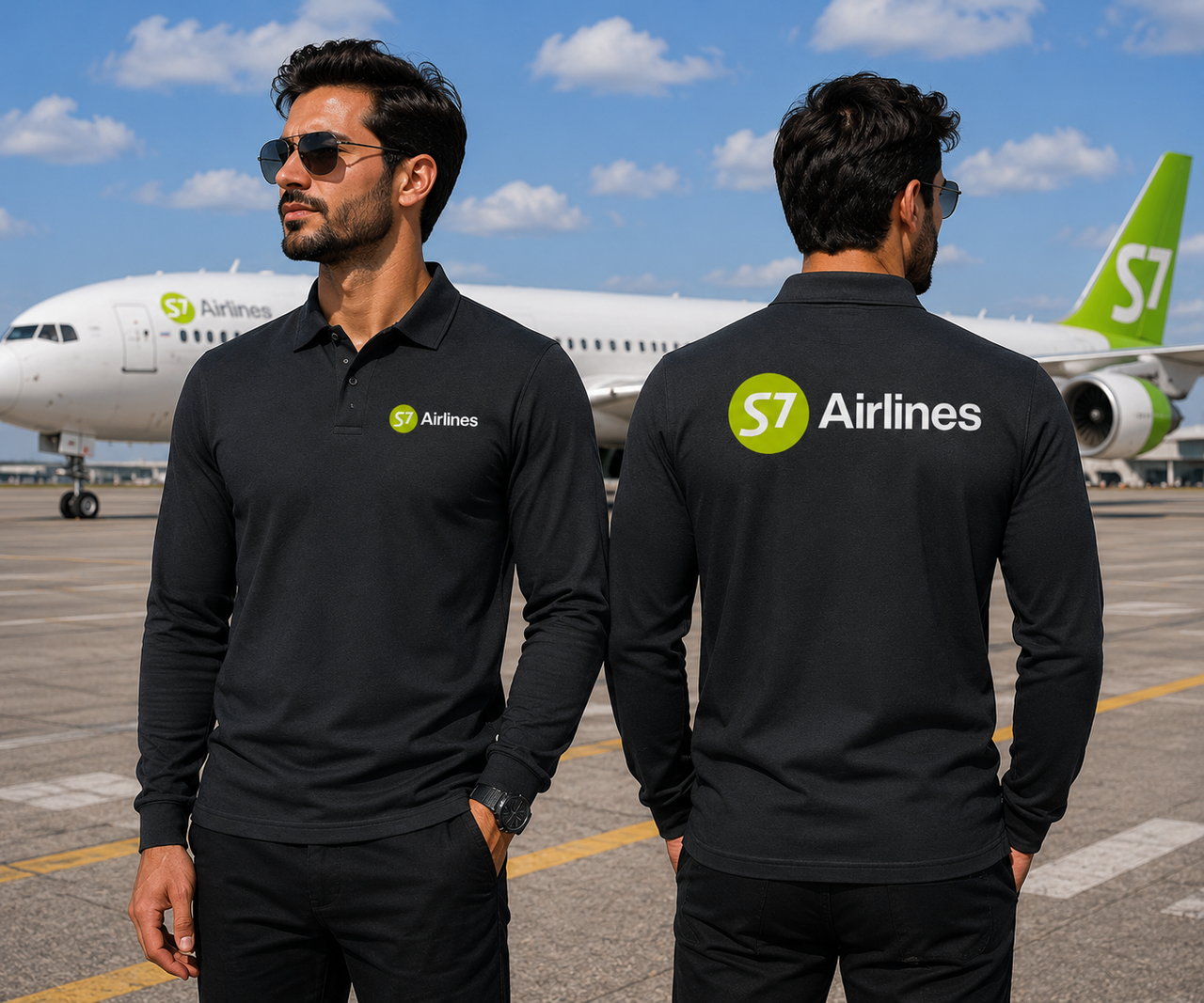 S7 AIRLINES LONG SLEEVE  POLO