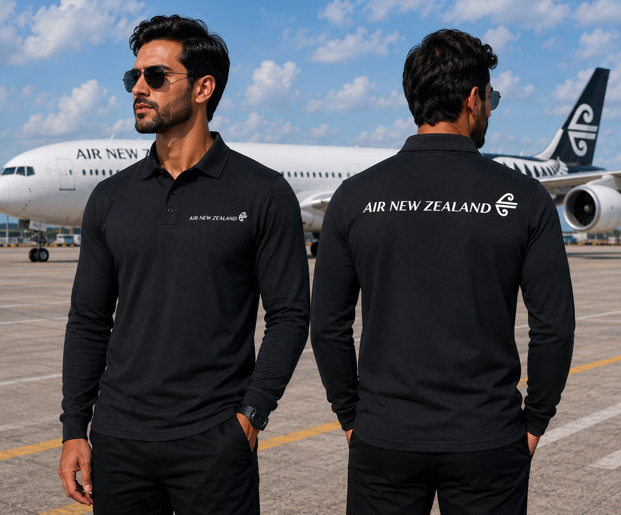 NEW ZEALAND AIRLINES LONG SLEEVE  POLO