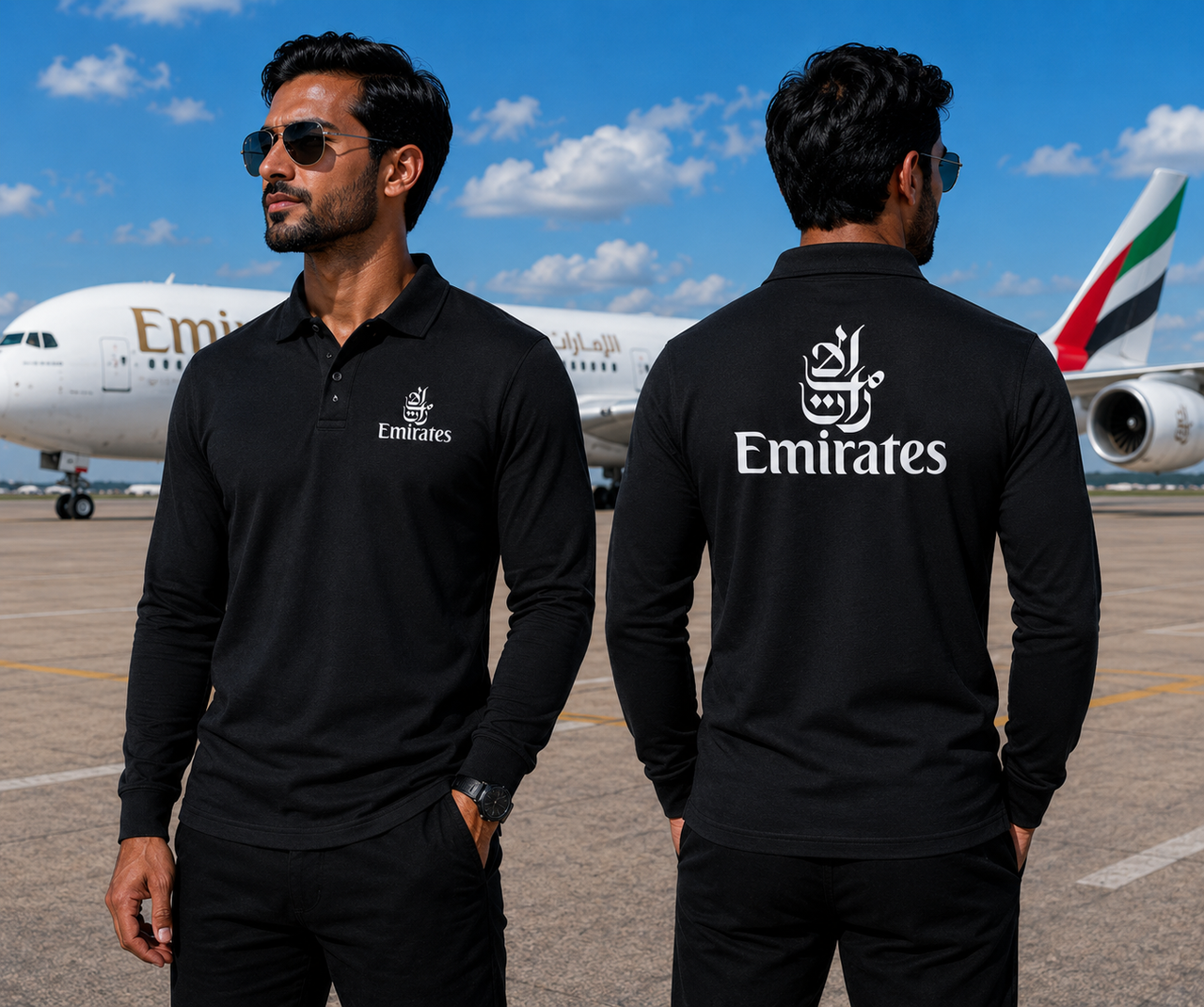 EMIRATES  LONG SLEEVE  POLO