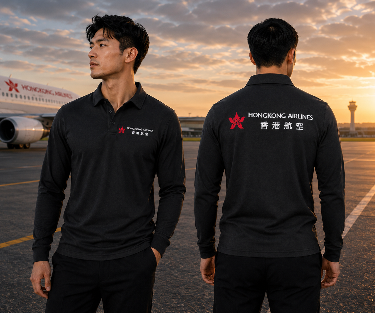 HONGKONG AIRLINES LONG SLEEVE  POLO