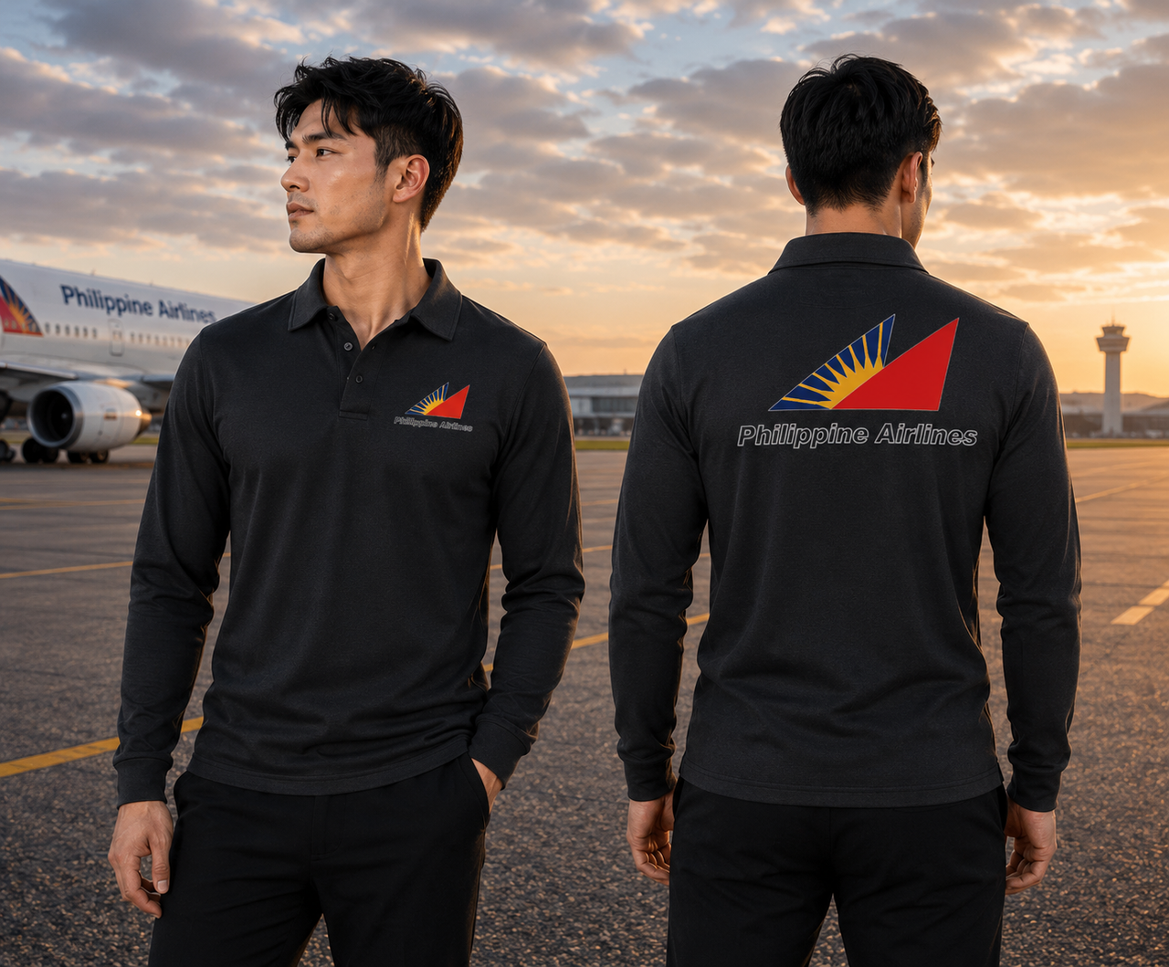 PHIIPPLIEN AIRLINES LONG SLEEVE  POLO
